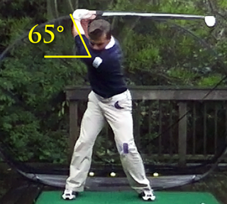 Somax Golfer David Huertas Arm Angle top of Backswing Before